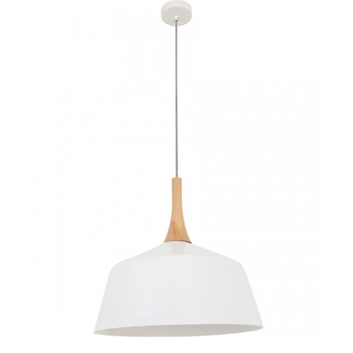 White and deals wood pendant light